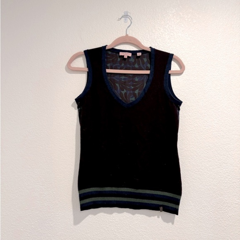 Ted Baker London - Lightweight Sweater Vest - Purple, Blue and Green - TB Size 2